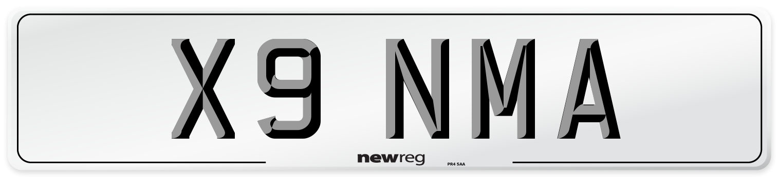 X9 NMA Front Number Plate