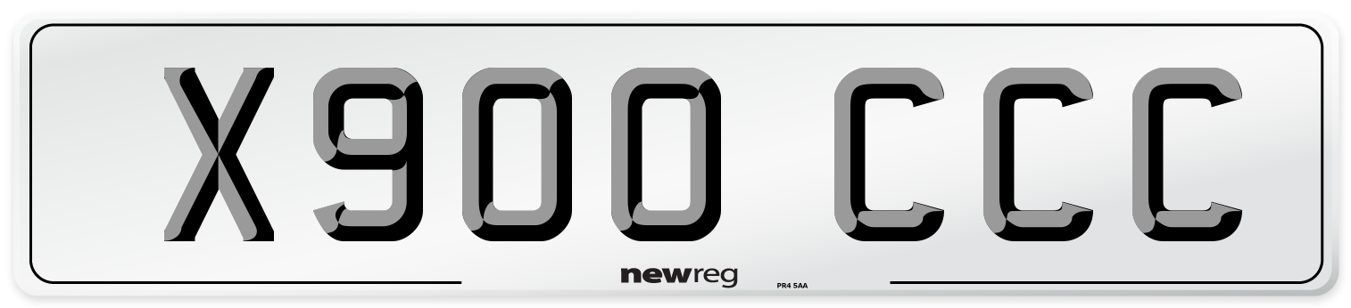 X900 CCC Front Number Plate