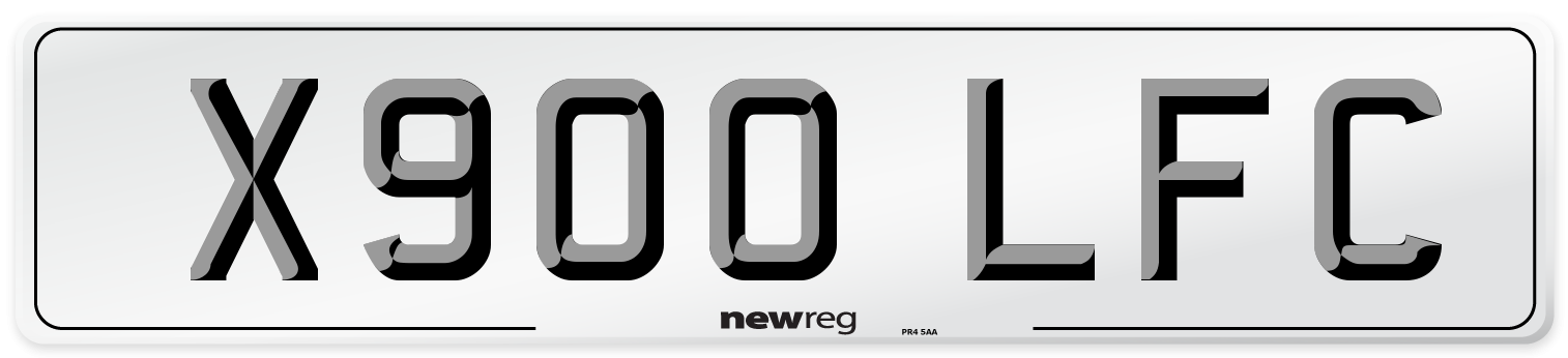 X900 LFC Front Number Plate