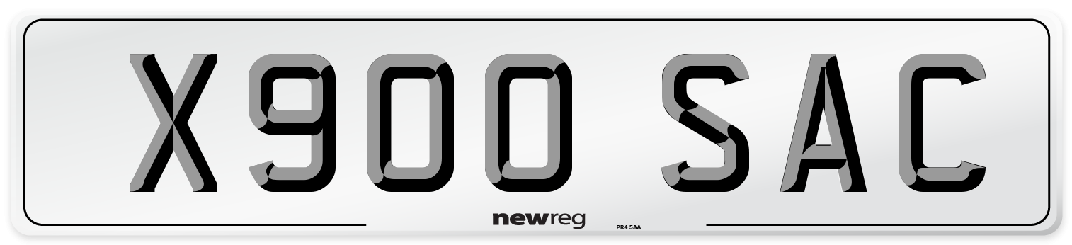 X900 SAC Front Number Plate