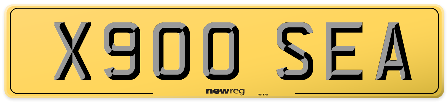 X900 SEA Rear Number Plate