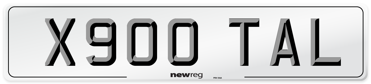 X900 TAL Front Number Plate