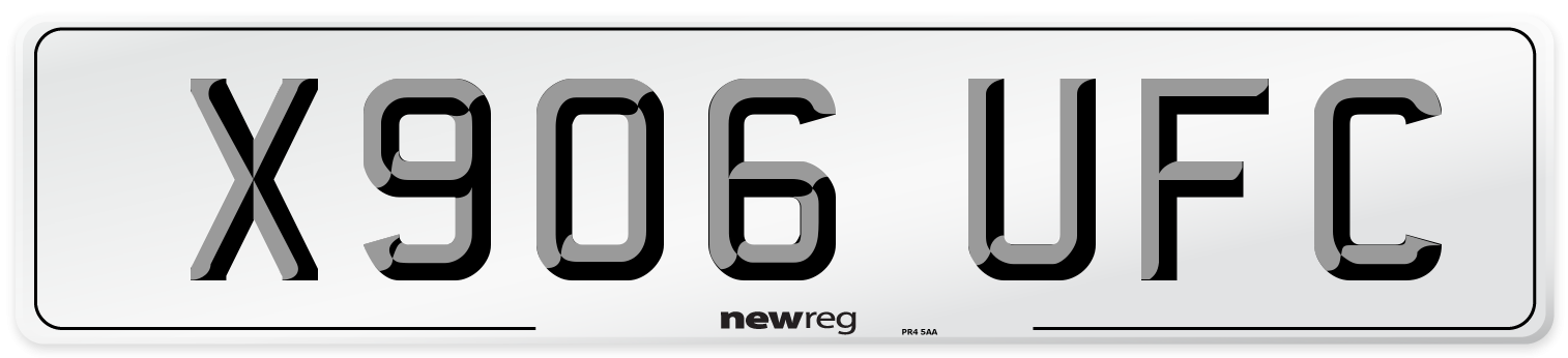 X906 UFC Front Number Plate