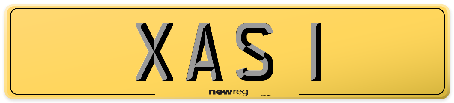 XAS 1 Rear Number Plate