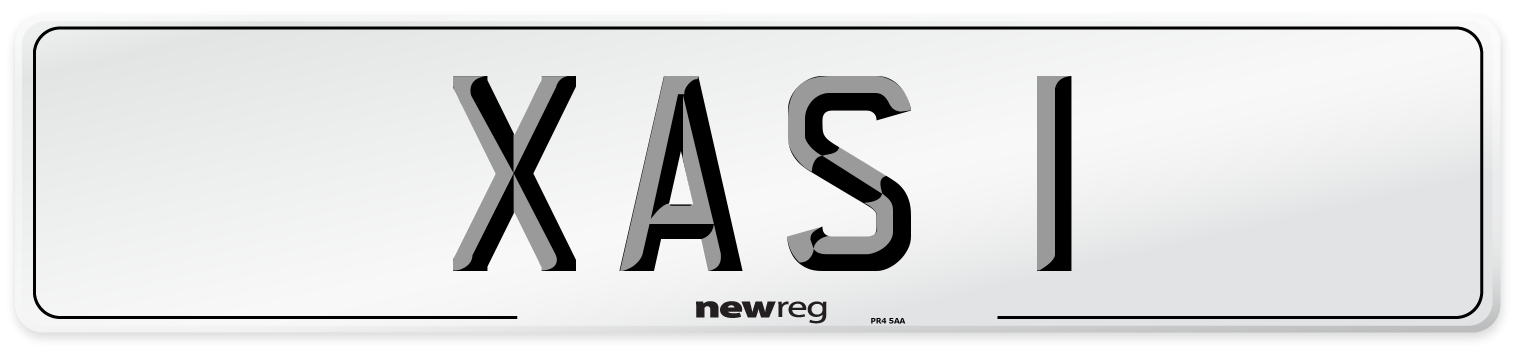 XAS 1 Front Number Plate