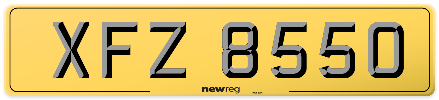 XFZ 8550 Rear Number Plate
