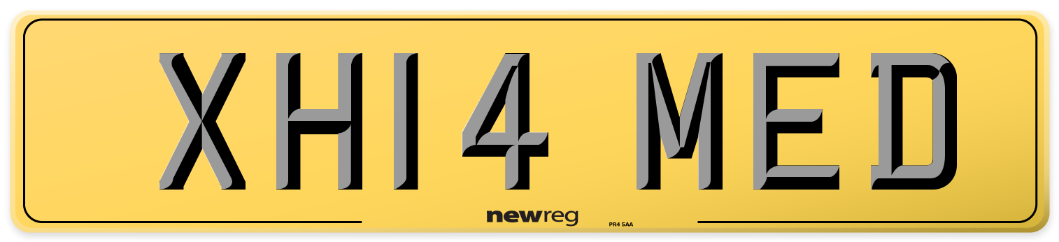 XH14 MED Rear Number Plate