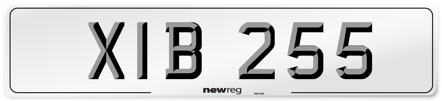 XIB 255 Front Number Plate