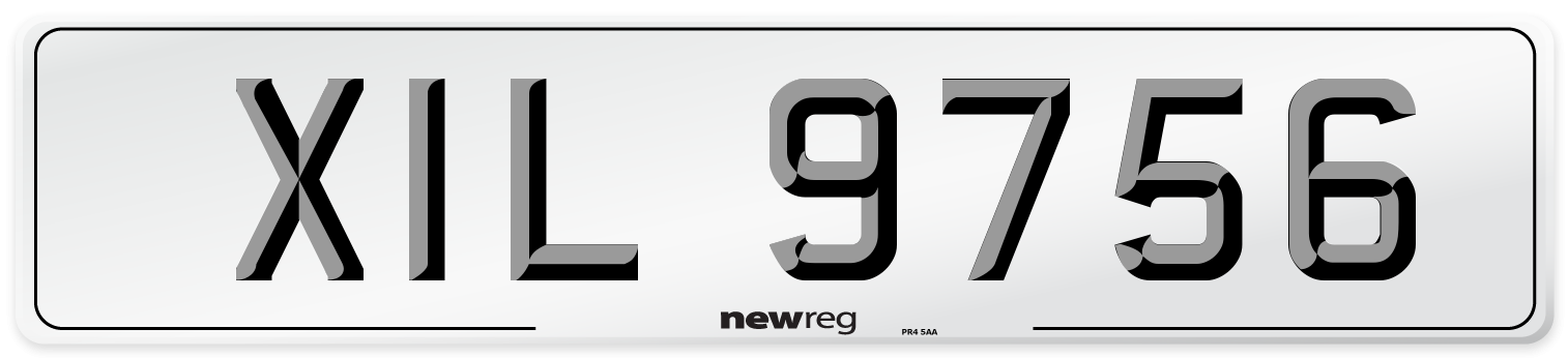 XIL 9756 Front Number Plate