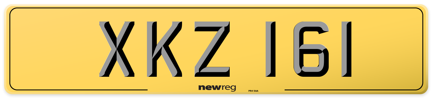 XKZ 161 Rear Number Plate