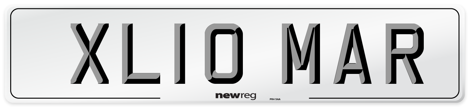 XL10 MAR Front Number Plate