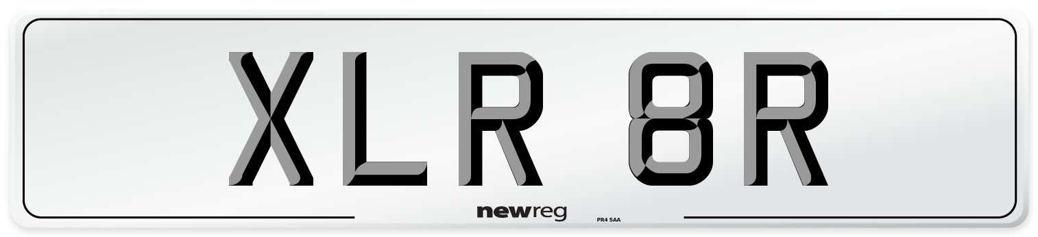 XLR 8R Front Number Plate