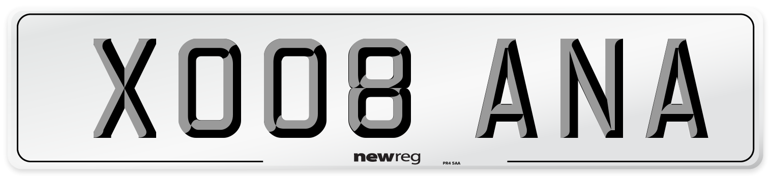 XO08 ANA Front Number Plate