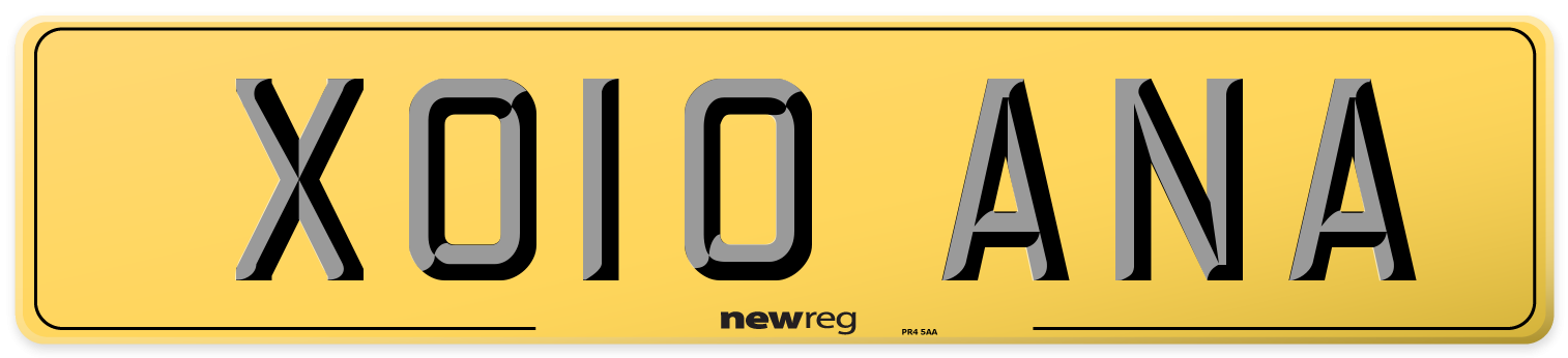 XO10 ANA Rear Number Plate