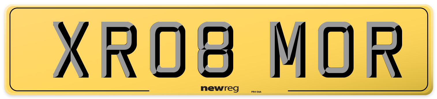 XR08 MOR Rear Number Plate