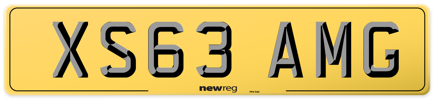 XS63 AMG Rear Number Plate