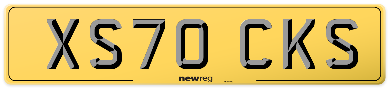 XS70 CKS Rear Number Plate