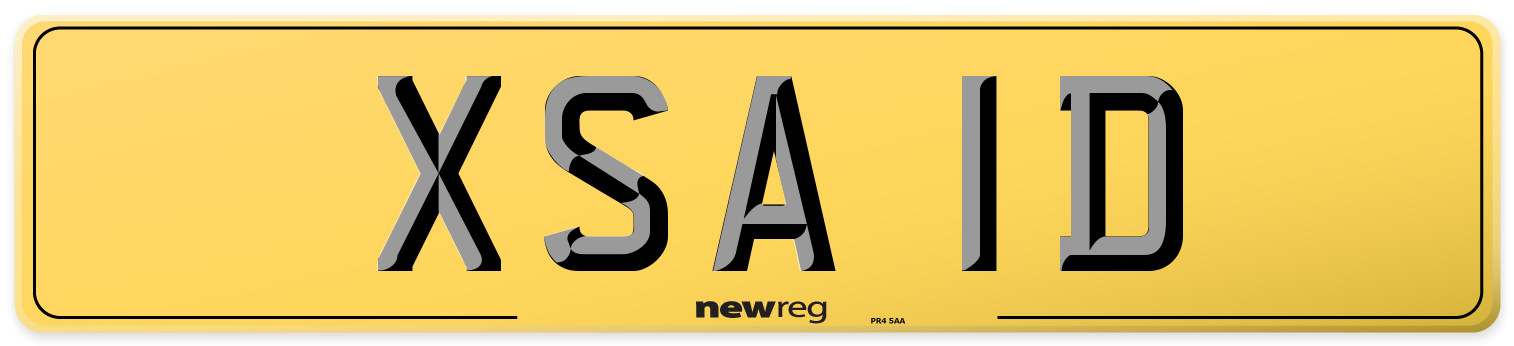 XSA 1D Rear Number Plate