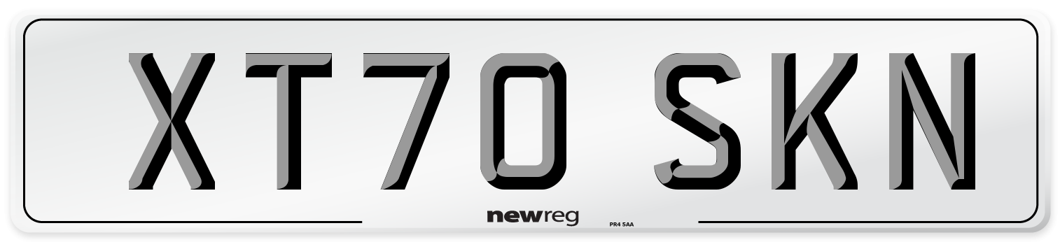 XT70 SKN Front Number Plate