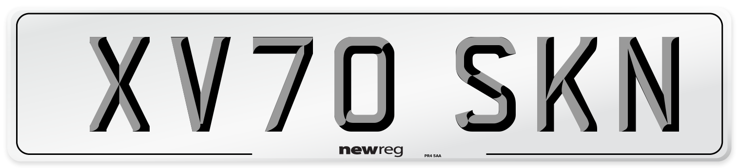 XV70 SKN Front Number Plate
