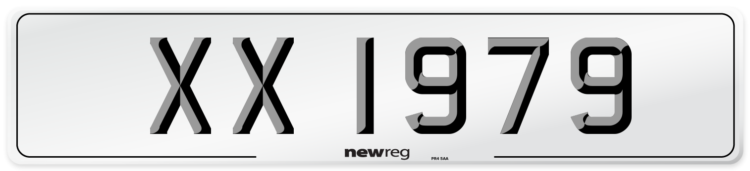 XX 1979 Front Number Plate
