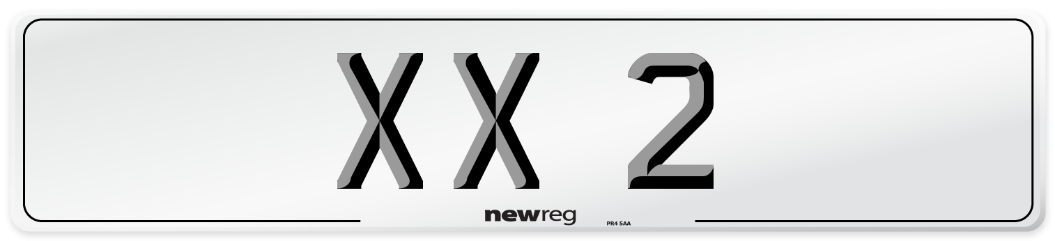 XX 2 Front Number Plate