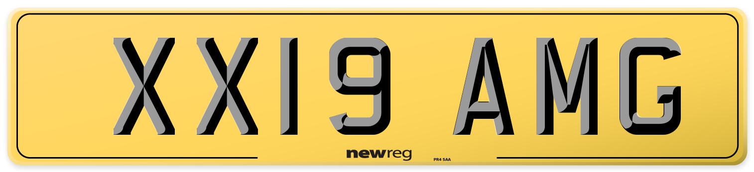 XX19 AMG Rear Number Plate
