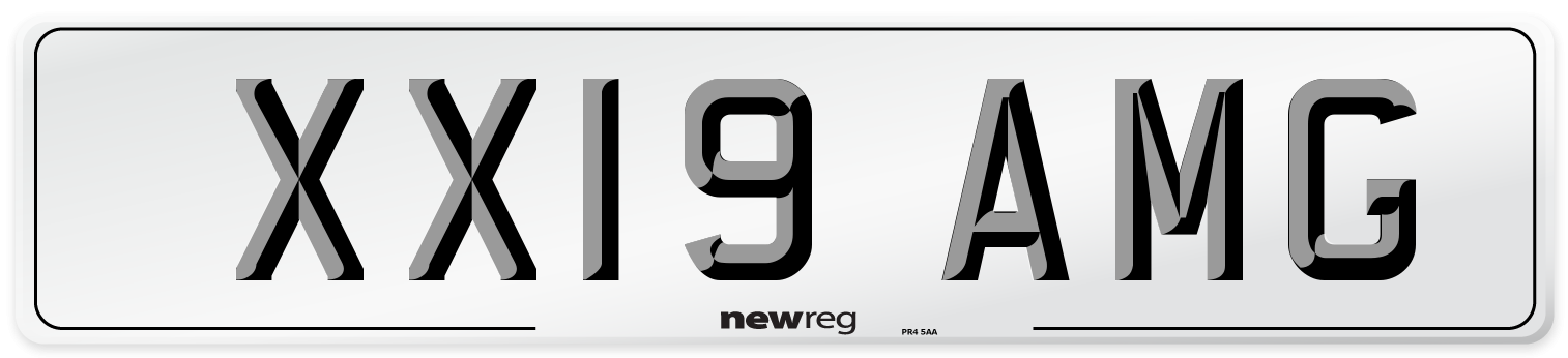 XX19 AMG Front Number Plate
