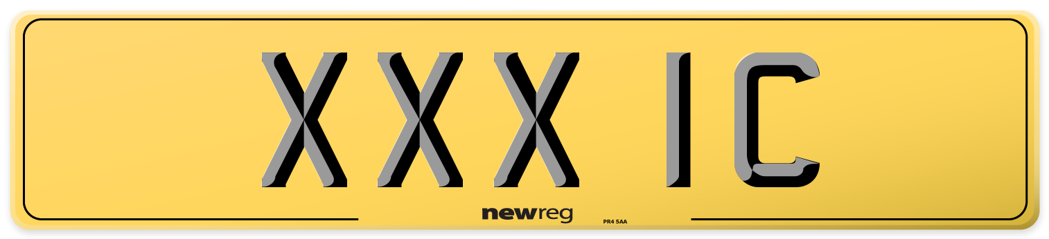 XXX 1C Rear Number Plate