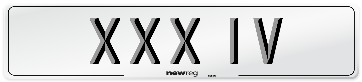 XXX 1V Front Number Plate