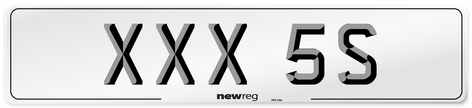 XXX 5S Front Number Plate