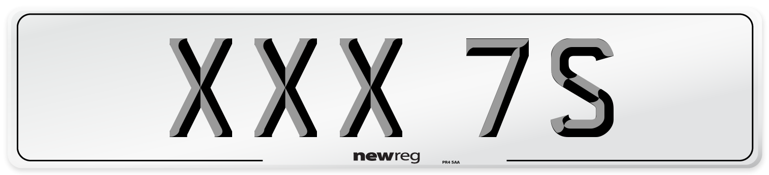 XXX 7S Front Number Plate