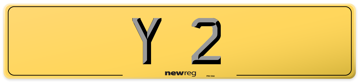 Y 2 Rear Number Plate