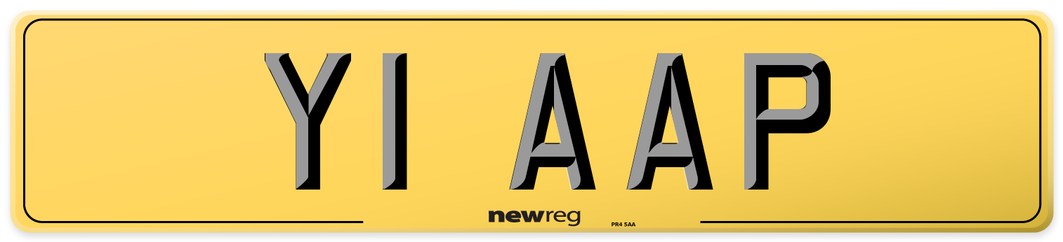 Y1 AAP Rear Number Plate
