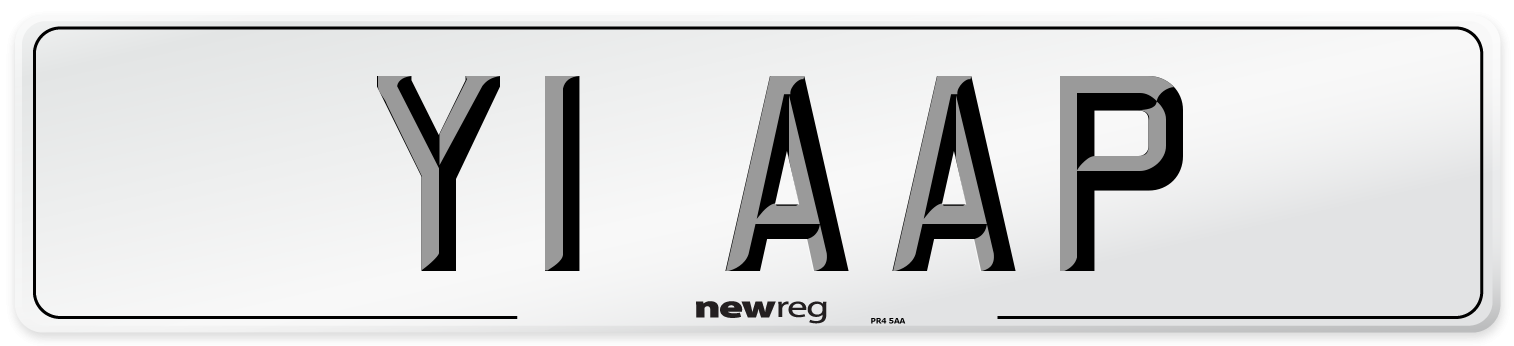 Y1 AAP Front Number Plate