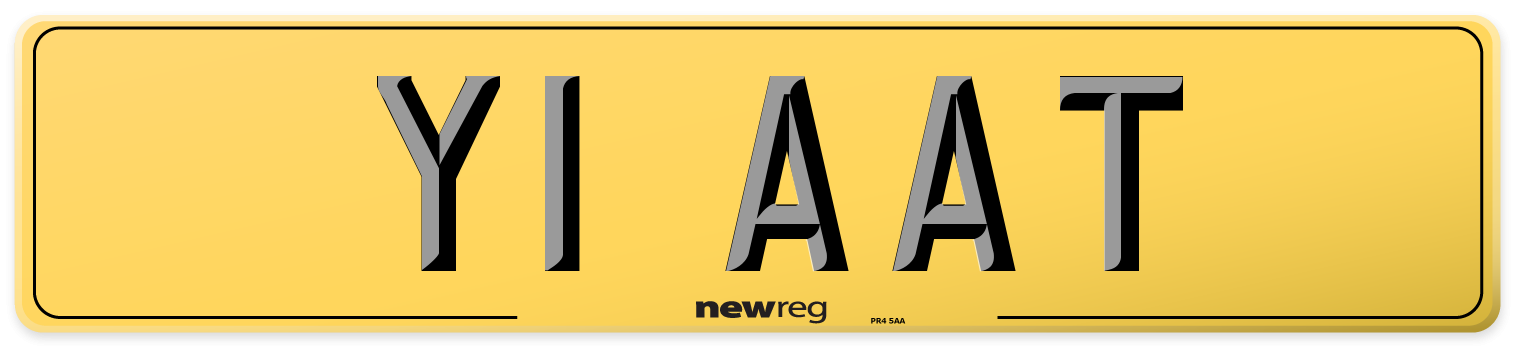 Y1 AAT Rear Number Plate
