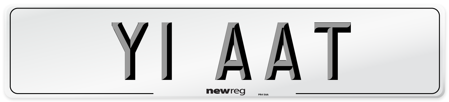 Y1 AAT Front Number Plate
