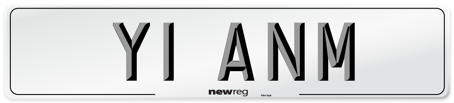 Y1 ANM Front Number Plate