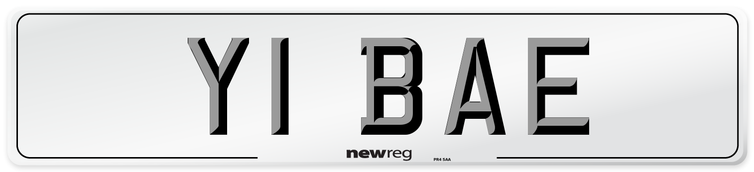Y1 BAE Front Number Plate