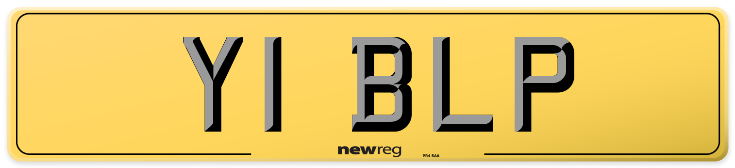 Y1 BLP Rear Number Plate