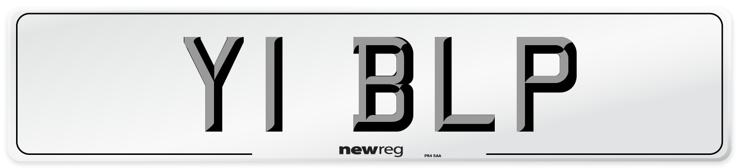 Y1 BLP Front Number Plate
