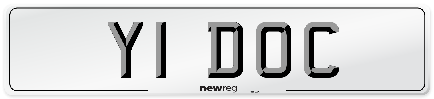 Y1 DOC Front Number Plate