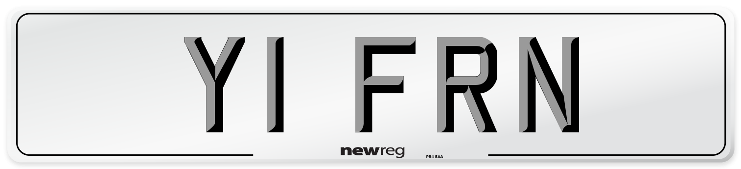 Y1 FRN Front Number Plate
