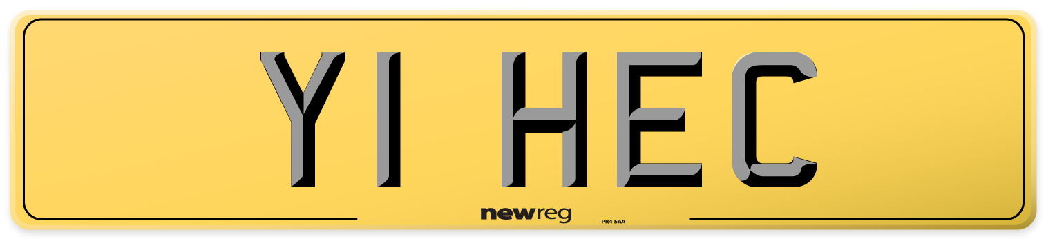 Y1 HEC Rear Number Plate