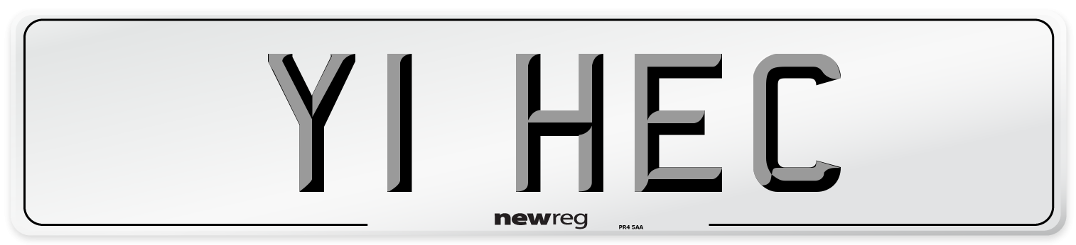 Y1 HEC Front Number Plate