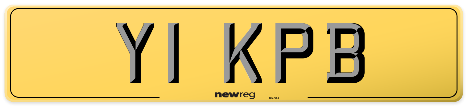Y1 KPB Rear Number Plate