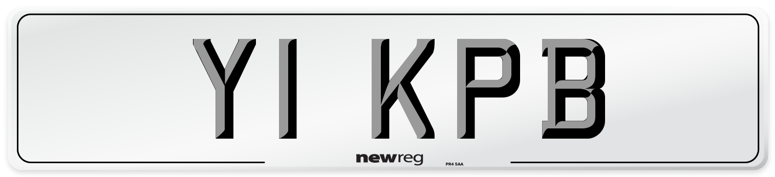 Y1 KPB Front Number Plate