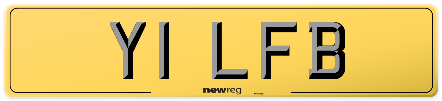 Y1 LFB Rear Number Plate