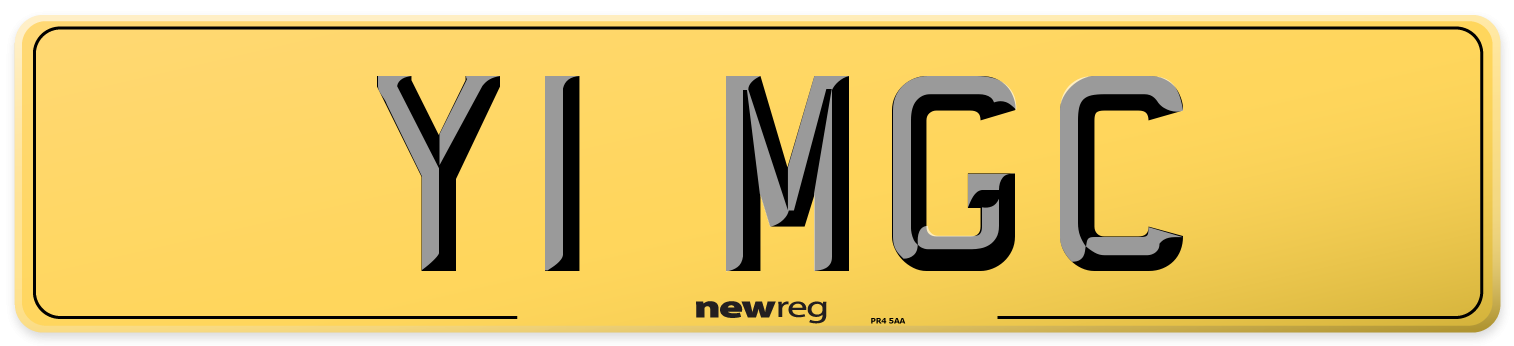 Y1 MGC Rear Number Plate