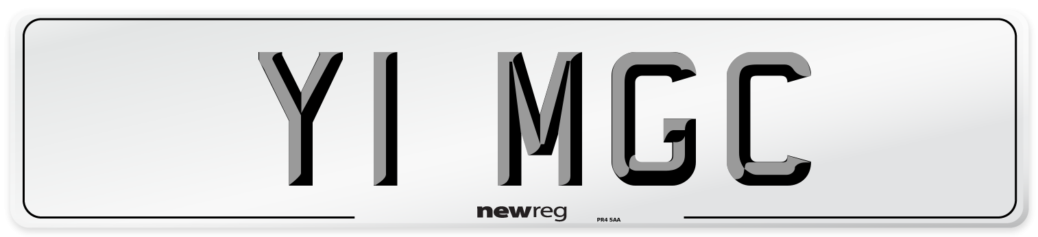 Y1 MGC Front Number Plate